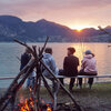 Lagerfeuer am See im Feriencamp am Wolfgangsee
